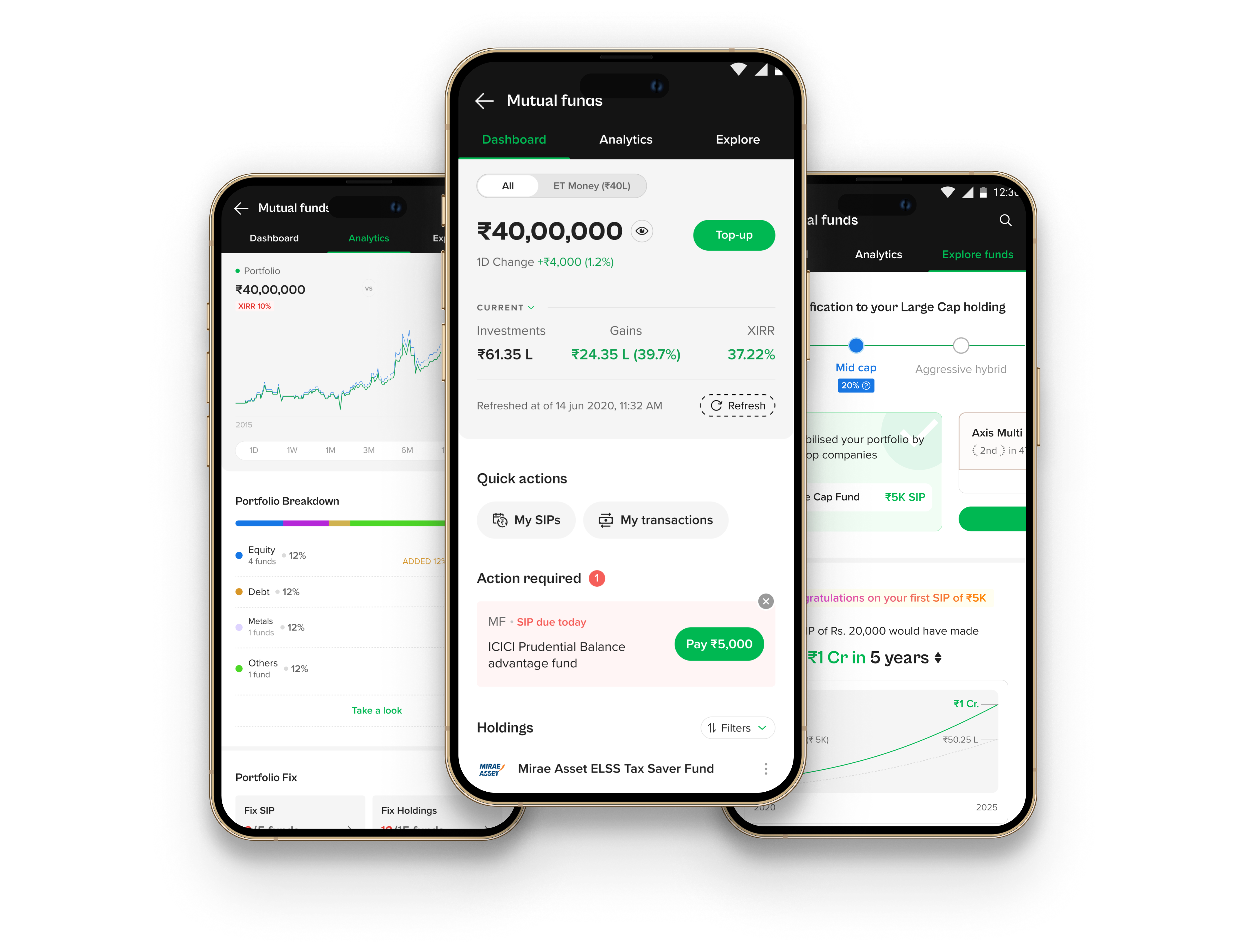 Phase 2 — All / ET Money tab split pulling directly from MF Central